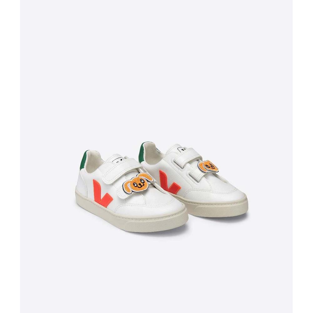 Veja V-12 CWL MINI-RODINI RABBIT Sneakers Kinderen Wit | NL 877ZUT